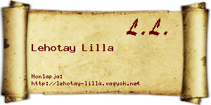 Lehotay Lilla névjegykártya